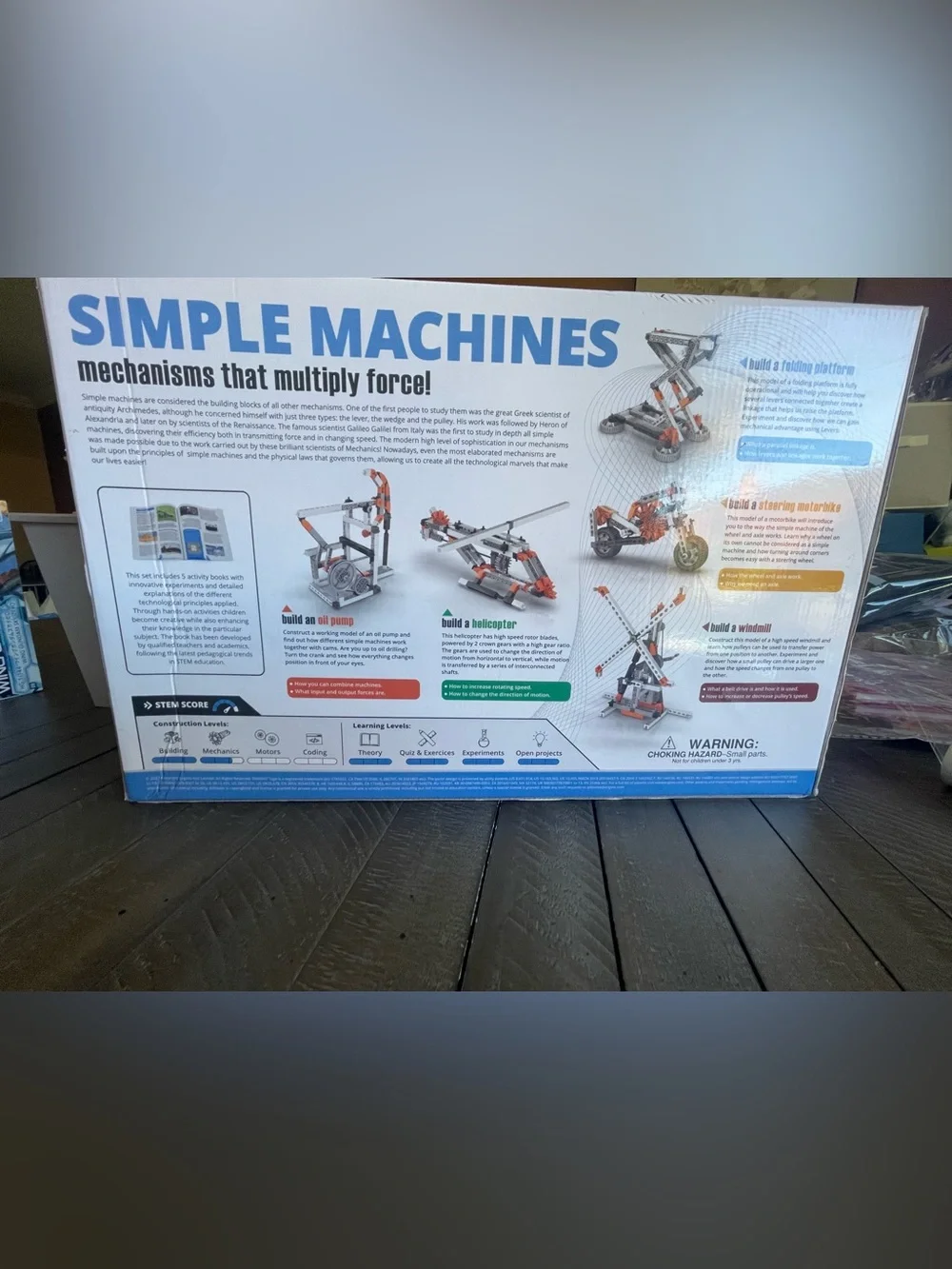 Discovering STEM Simple Machines Building Kit - Orange & Gray